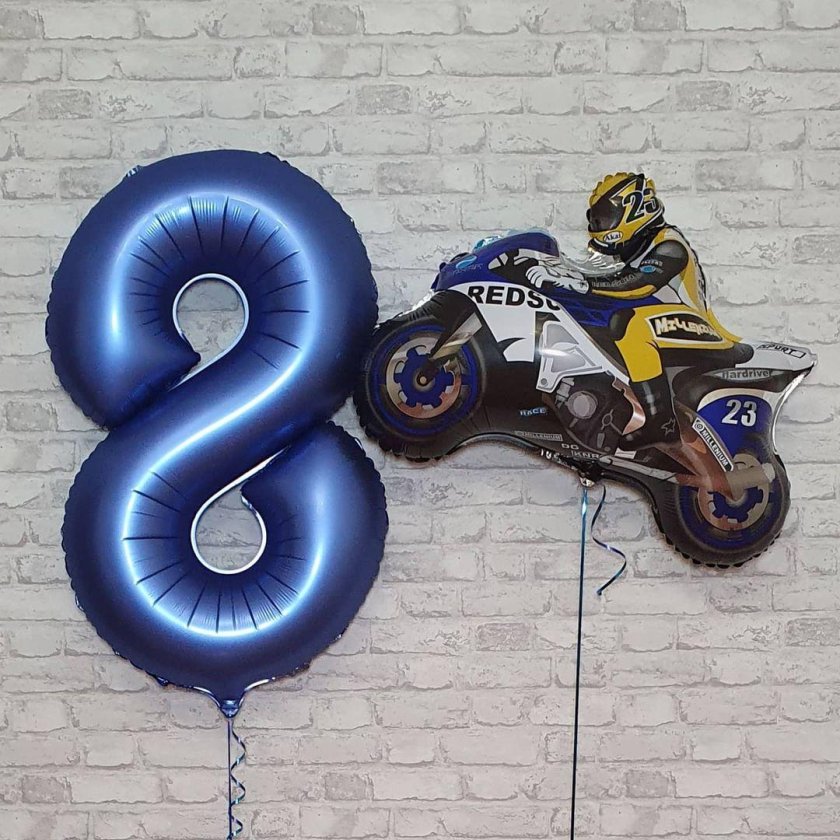 Шары с мотоциклом