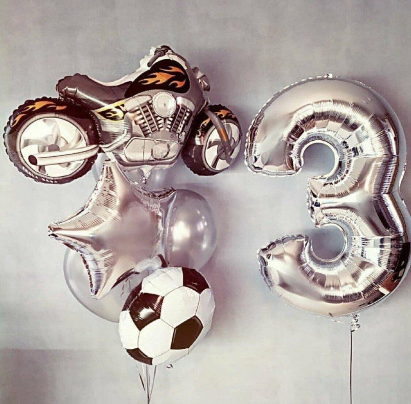 Шарики мотоцикл композиция
