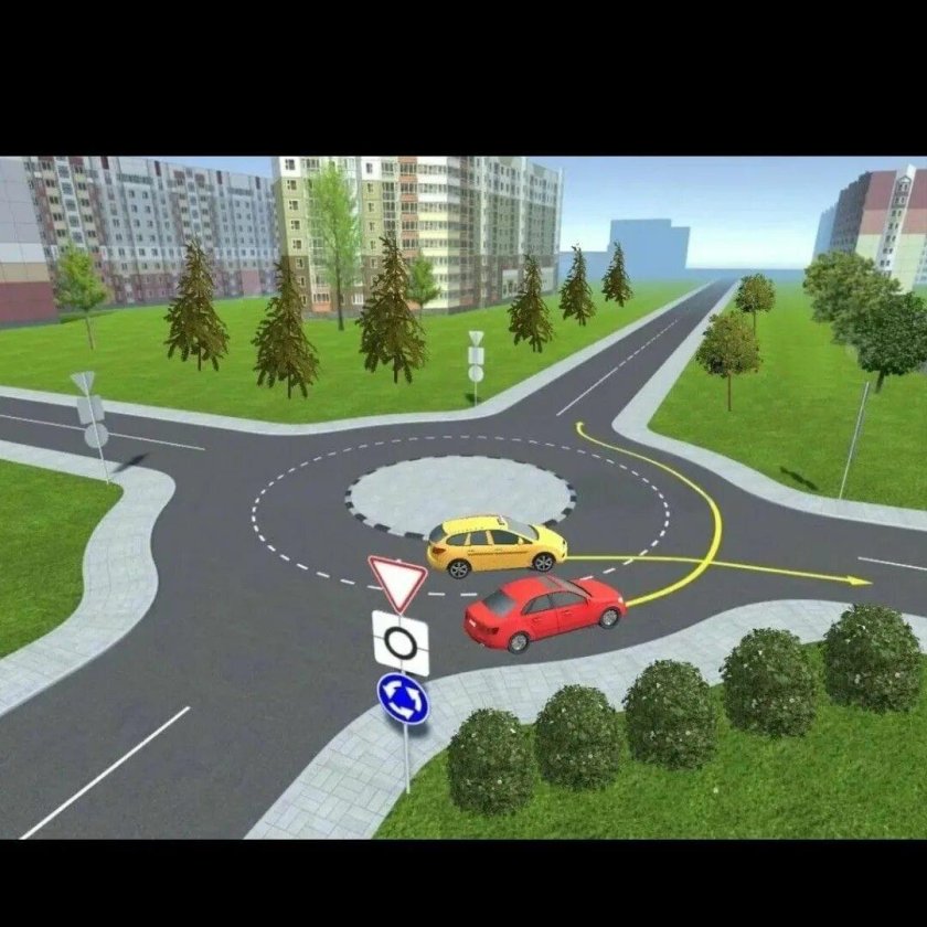 Перекресток с круговым движением