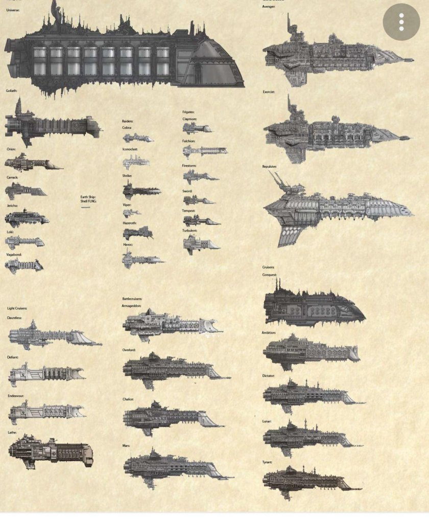 Warhammer 40000 корабли Империума