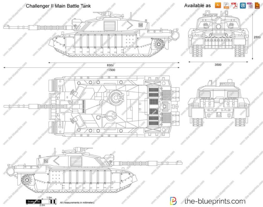 Tank Challenger II чертёж