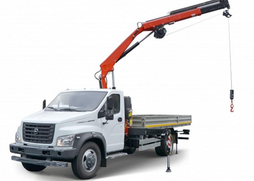 ГАЗ c41r33 next бортовой с КМУ