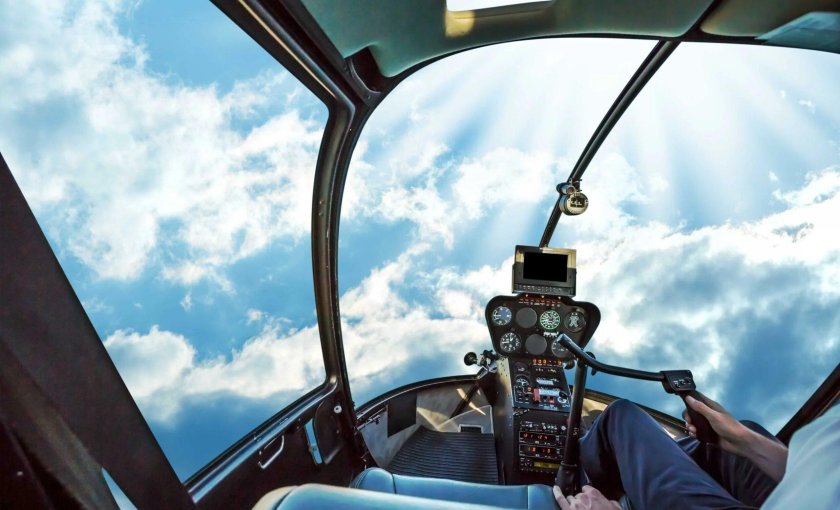 Вид из кабины вертолета