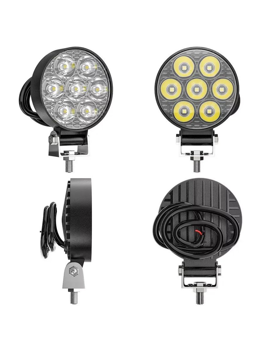 Фара рабочего света светодиодная 24в круглая