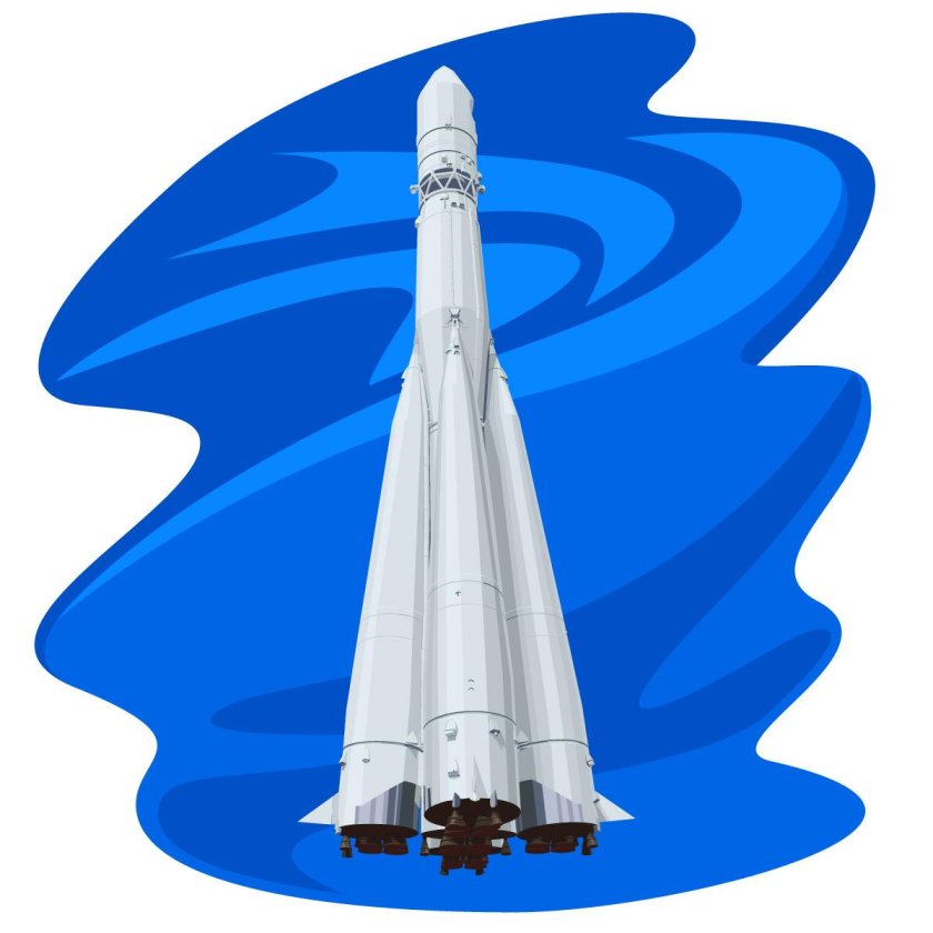 Ракета Восток без фона