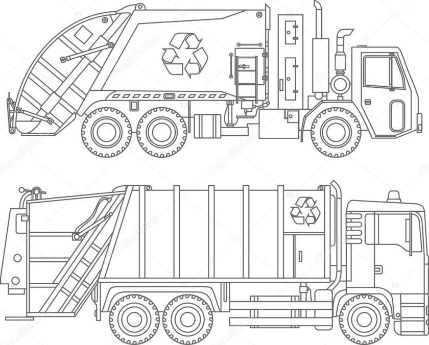 Мусоровоз БМ-53229 чертеж