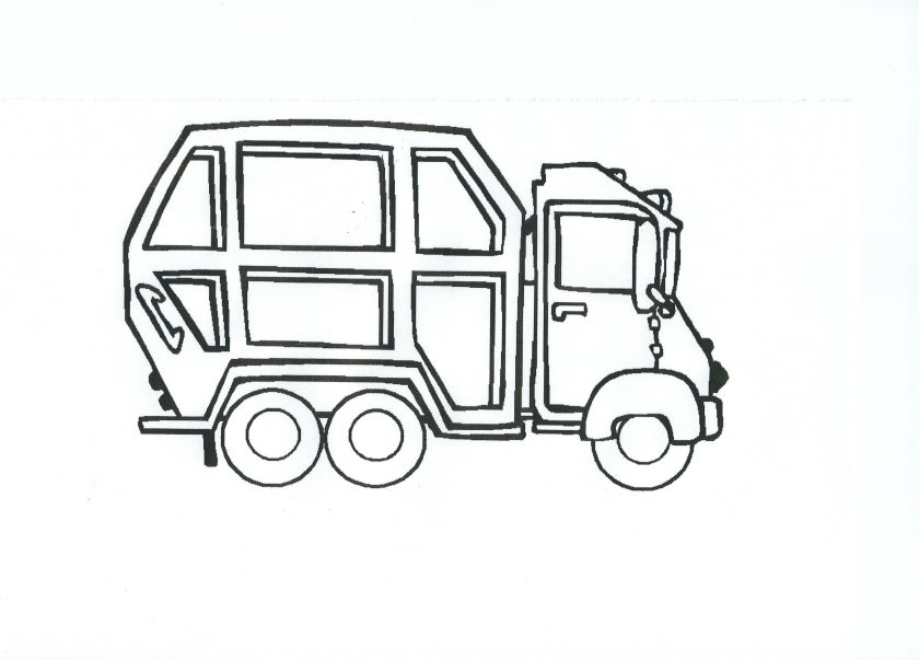 Раскраски машинки мусоровоз