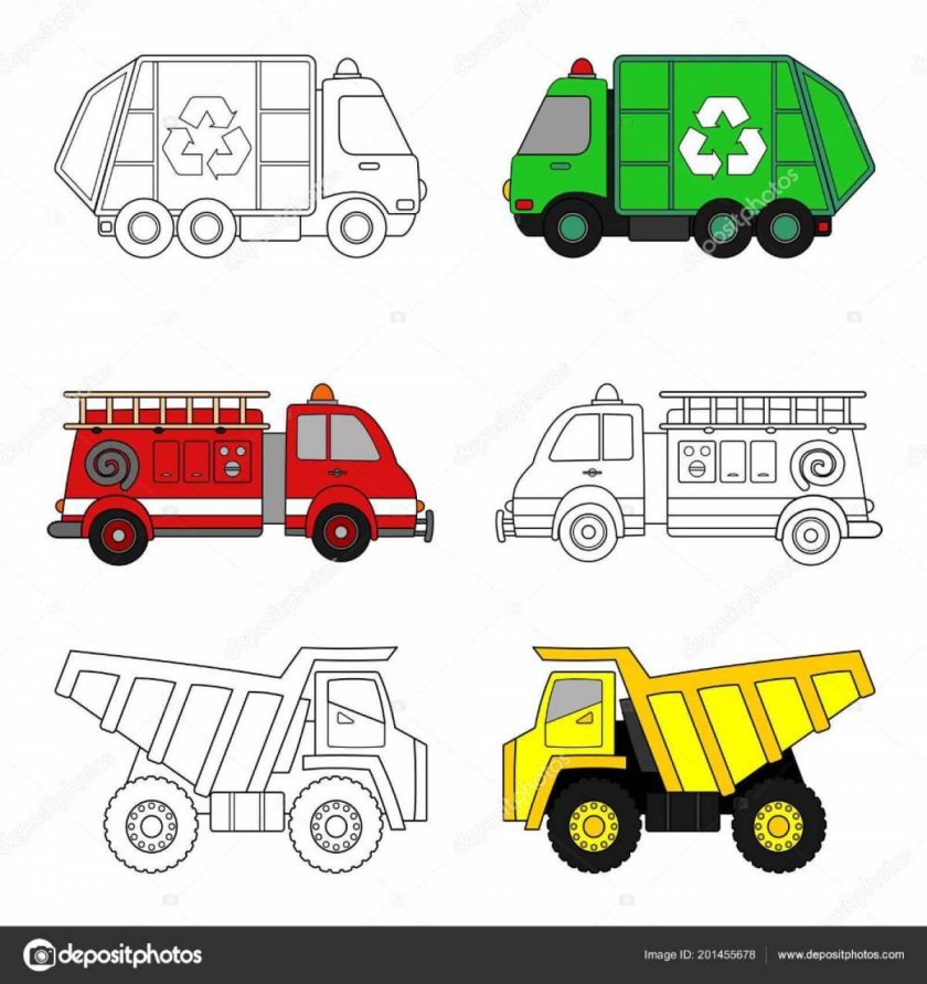 Распечатка мусоровоз