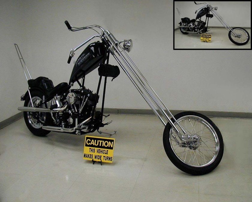 Мотоцикл с длинной вилкой