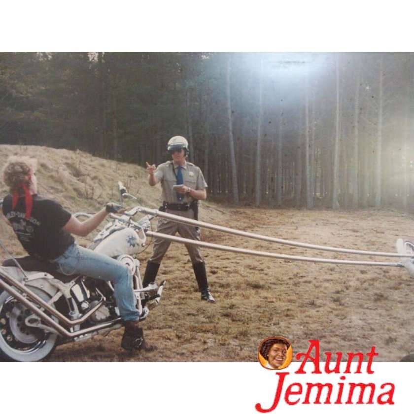 Мотоцикл с длинной вилкой