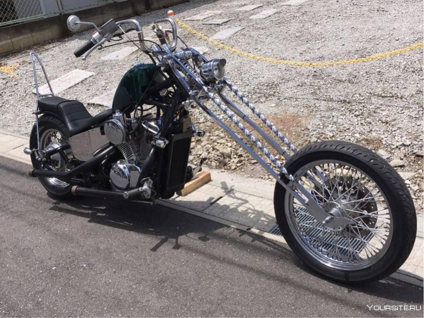 Honda Steed с длинной вилкой