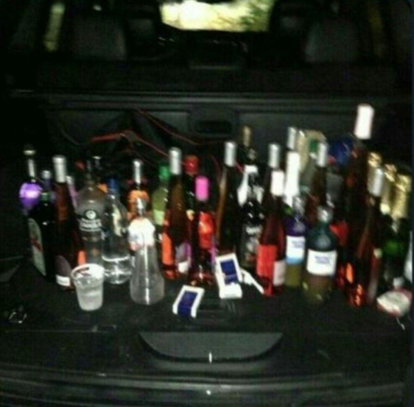 Алкоголь в багажнике