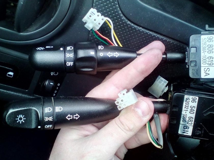 Aveo переключатель противотуманок