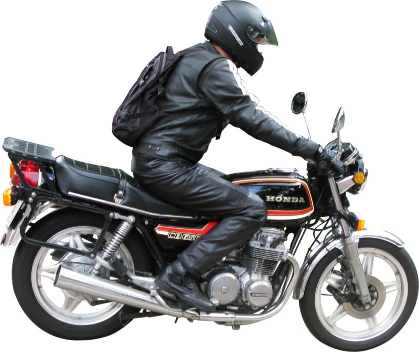 Мотоцикл боком