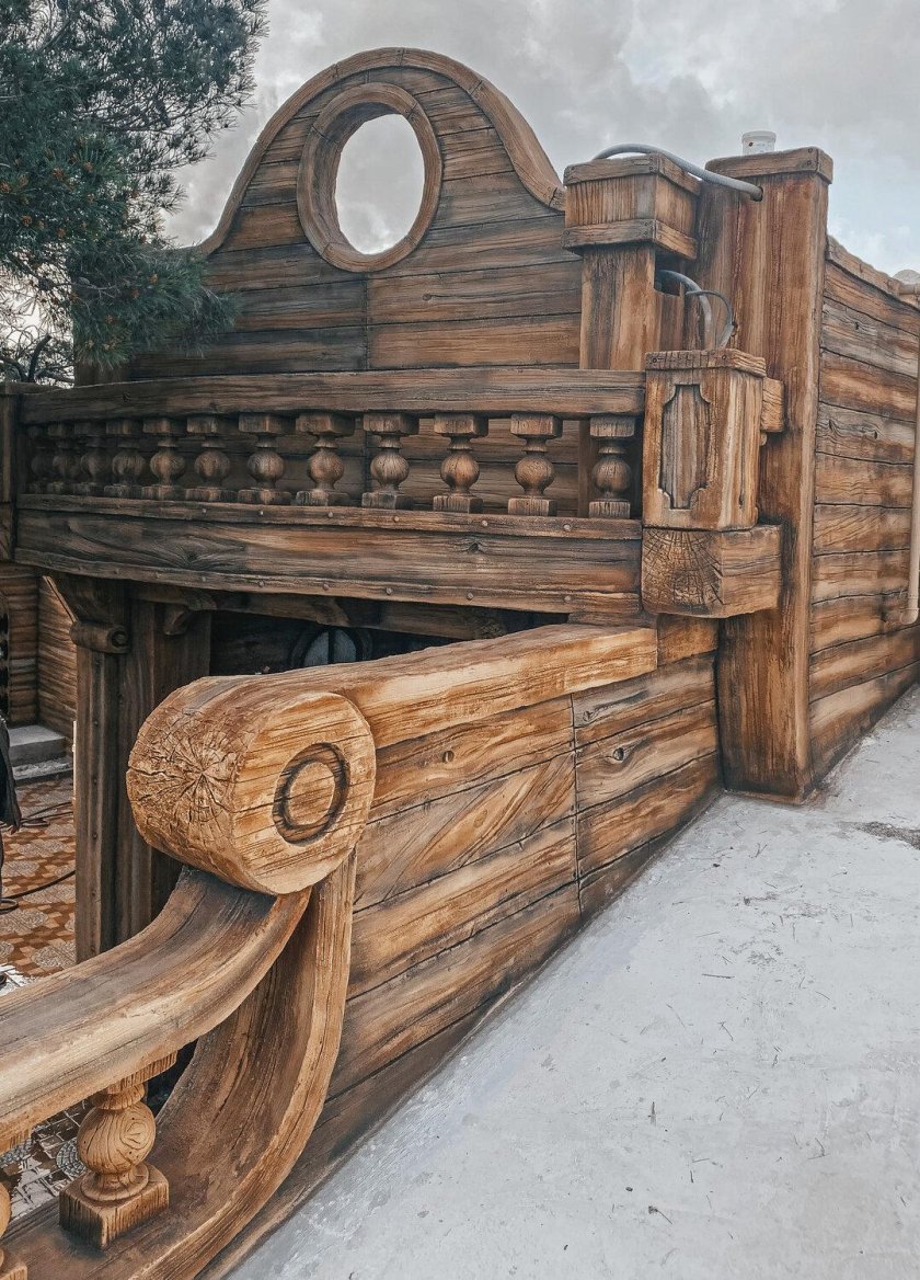 Арт бетон беседка