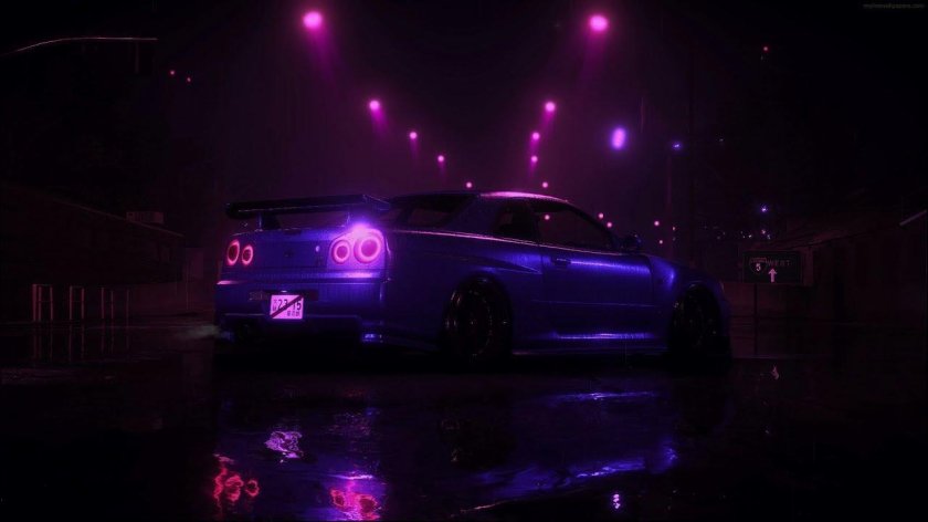 Nissan Skyline r34 неон