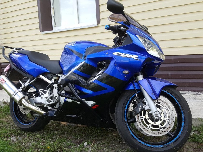 Мотоцикл Хонда синий