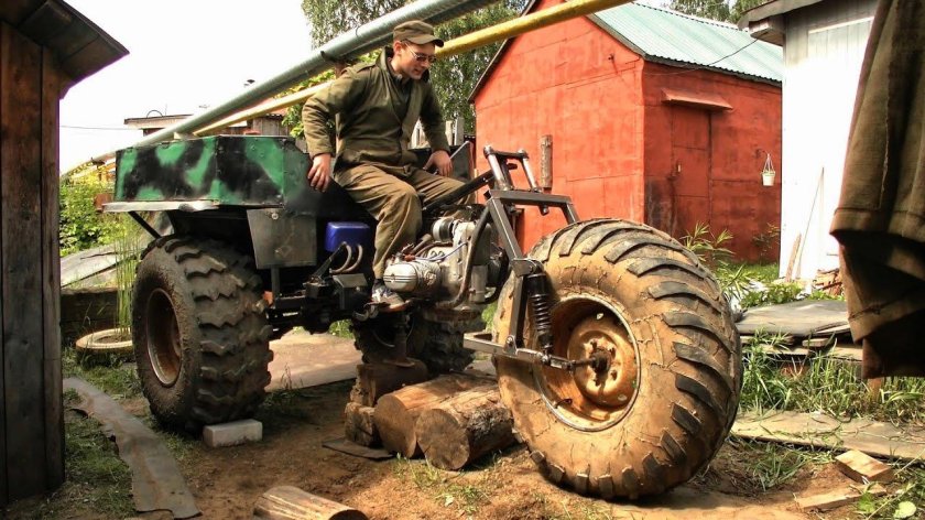 Кран на базе мотоцикла