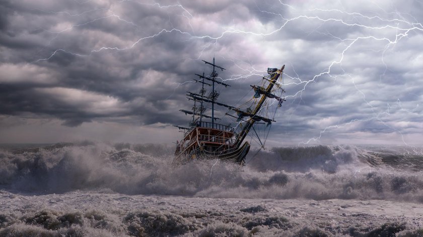 Энди Симмонс пейзаж море шторм