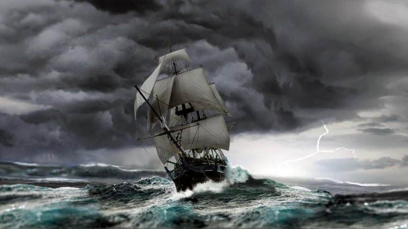 Парусник в шторм