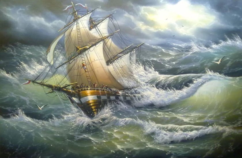 Картина Летучий голландец Айвазовского