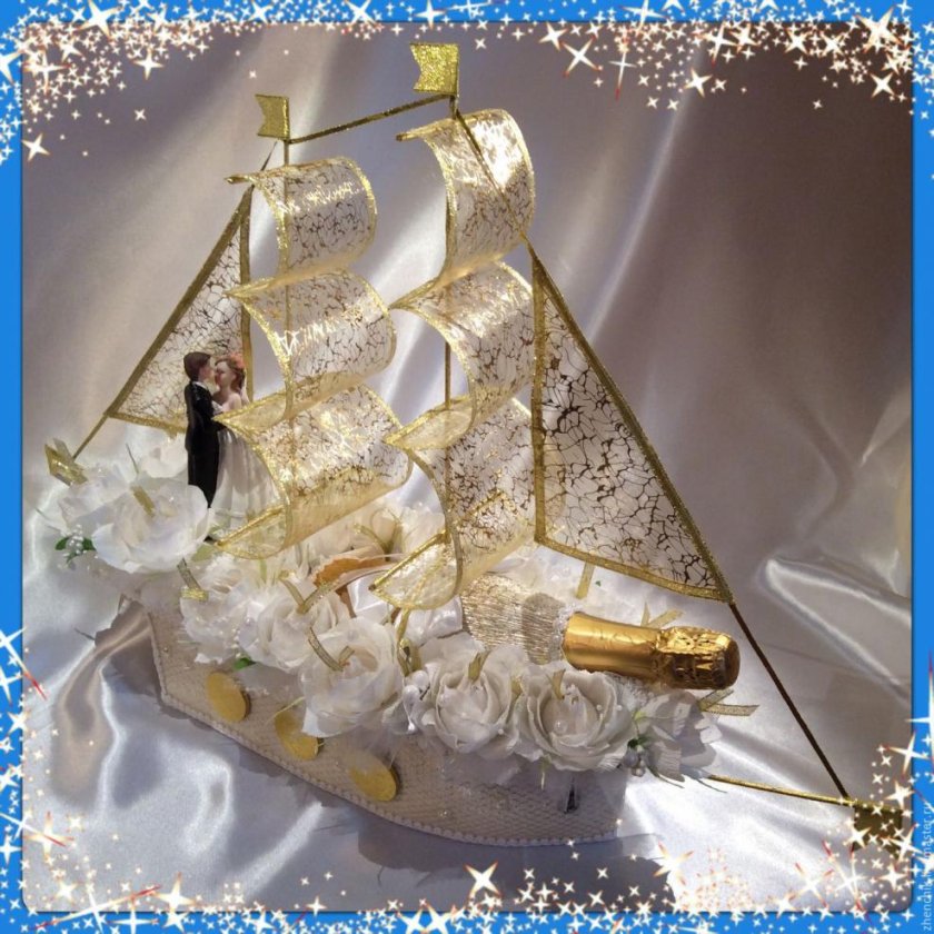 Корабль из конфет