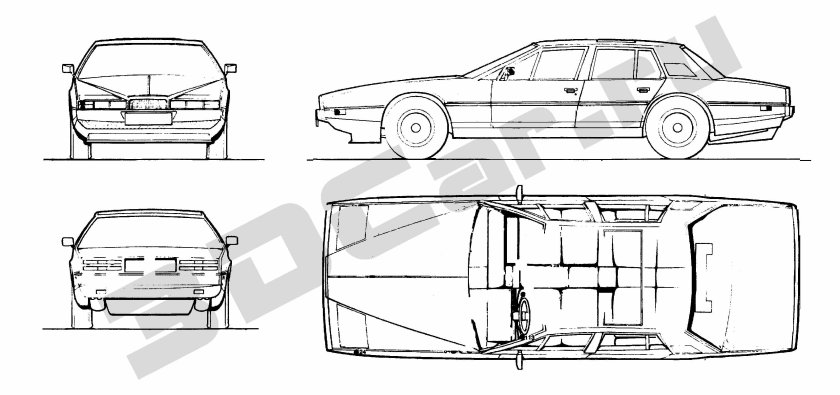 Астон Мартин Лагонда 1976 ,чертежи