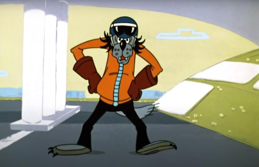 Волк из ну погоди в шлеме