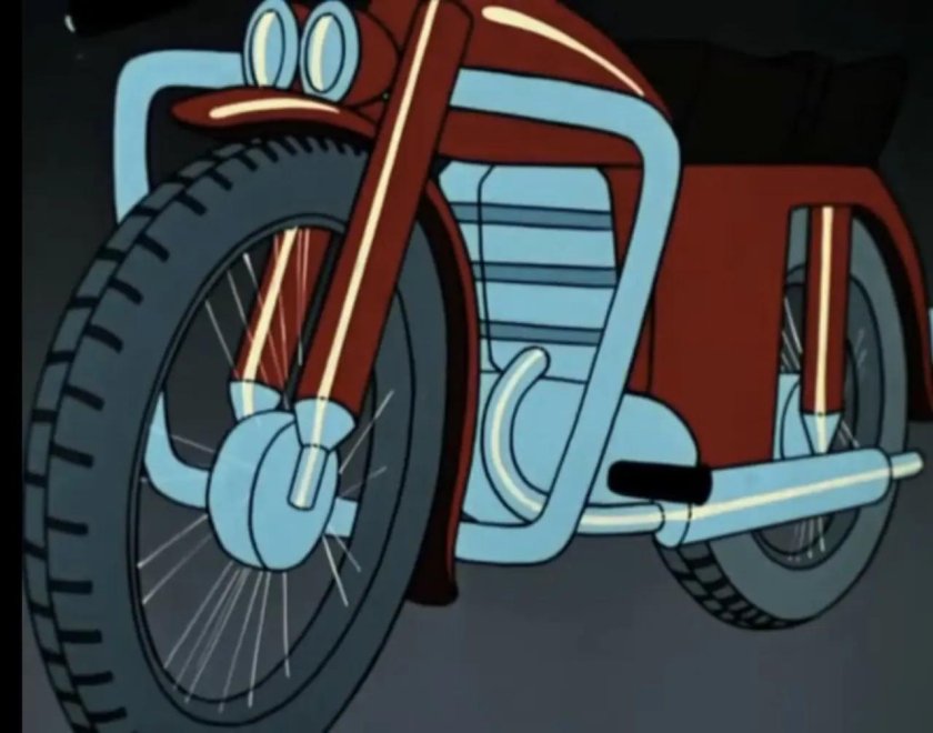 Волк из ну погоди на мотоцикле