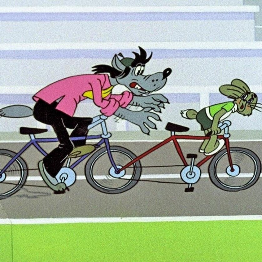 Ну погоди волк на велосипеде