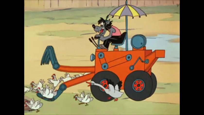 Ну погоди волк на тракторе