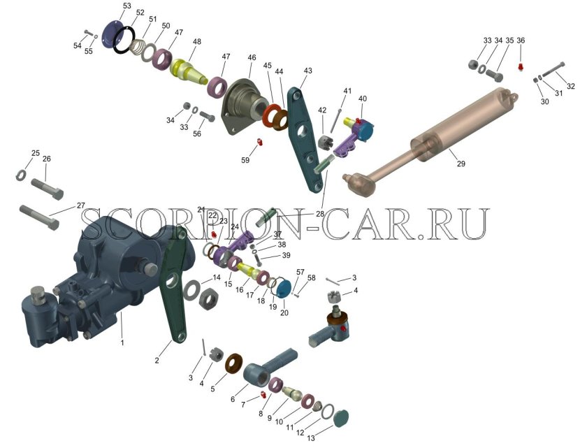 Рулевой редуктор КАМАЗ 6520 ZF