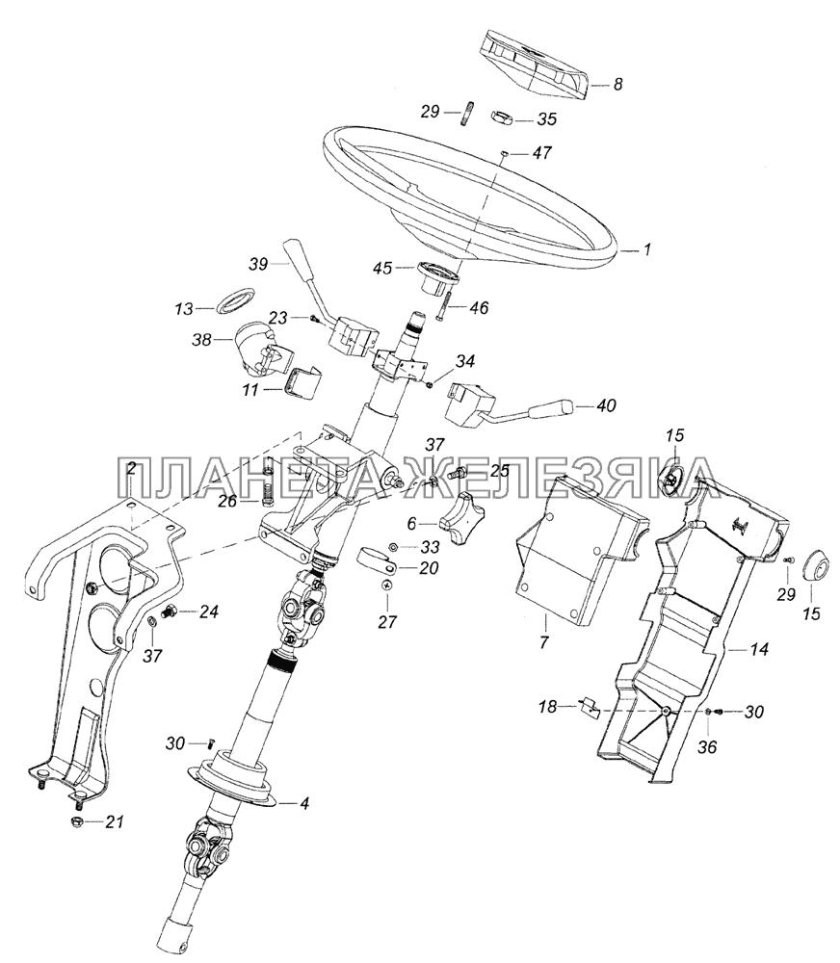 Рулевая колонка КАМАЗ 6520 евро