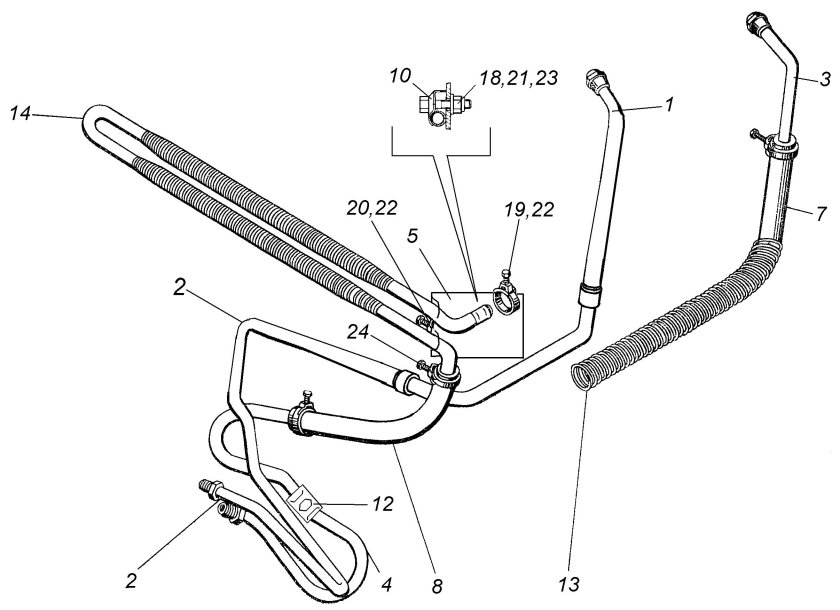 Трубка высокого давления ГУР КАМАЗ 5320