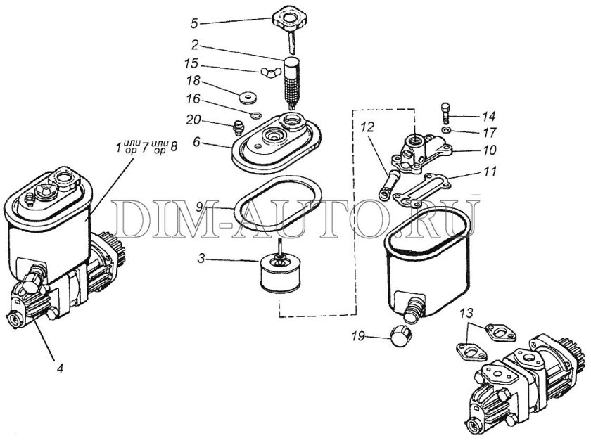 Бачок гидроусилителя КАМАЗ 65115