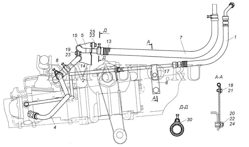 Трубка ГУР КАМАЗ 43118 высокого давления