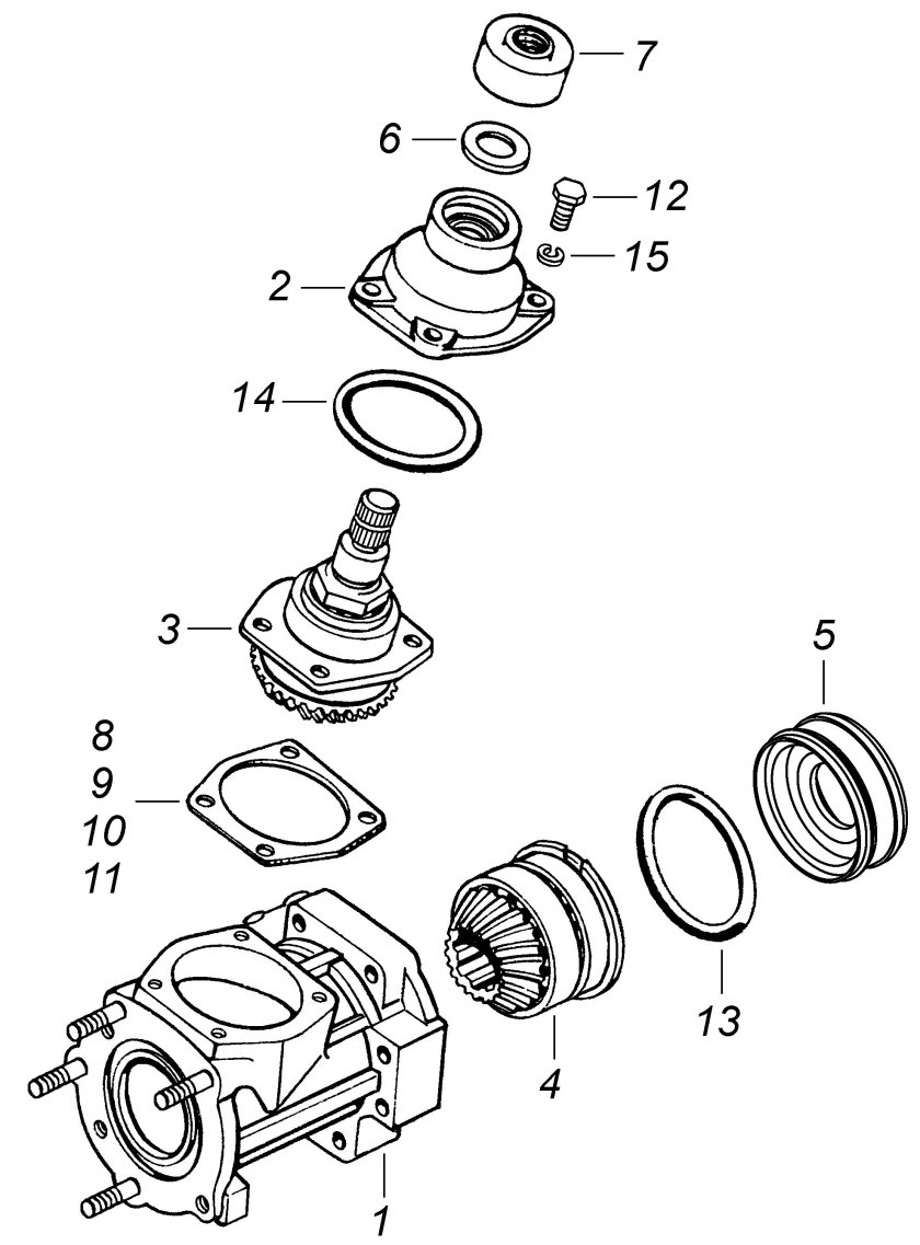 Угловой редуктор ГУР КАМАЗ 43118