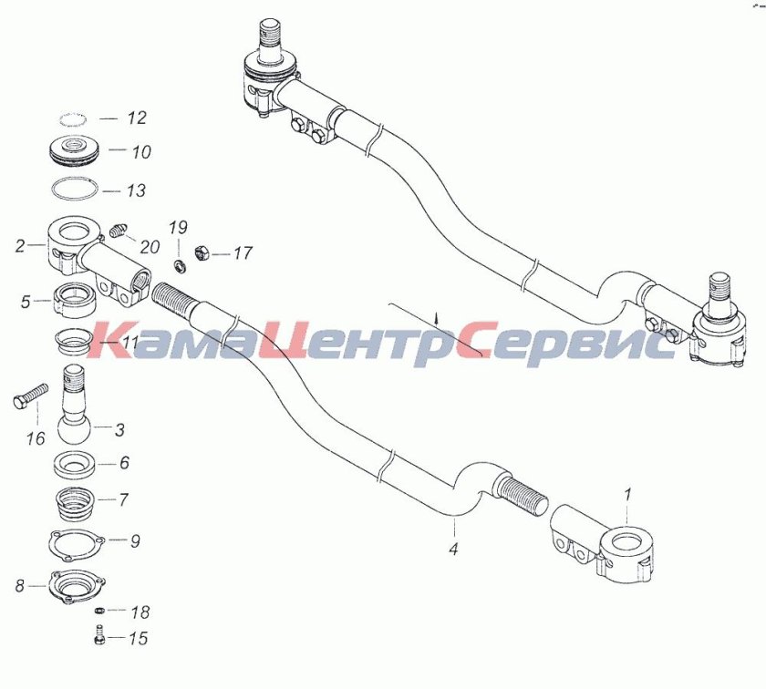 Рулевые тяги КАМАЗ 4310