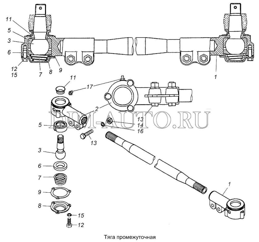 Рулевые тяги КАМАЗ 5320