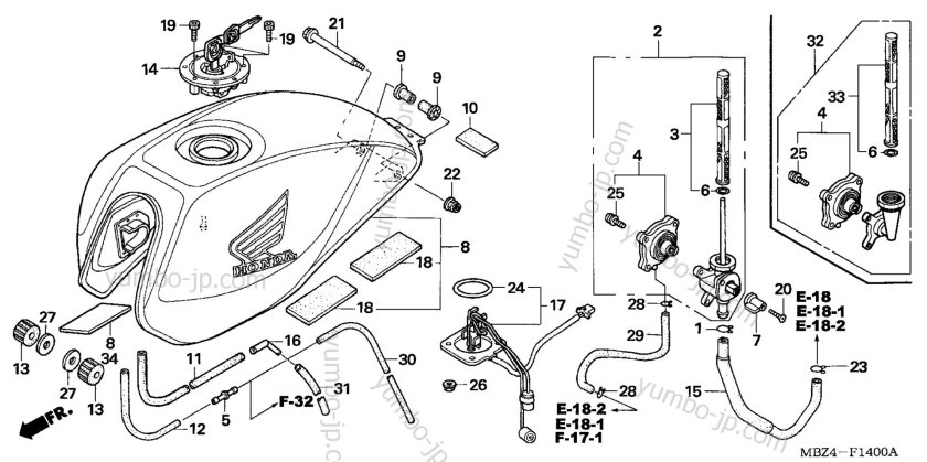 Топливная система Хорнет 600 1998