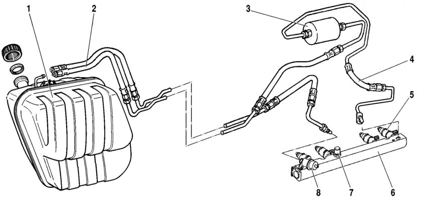 Шланг топливной системы 2104 инжектор