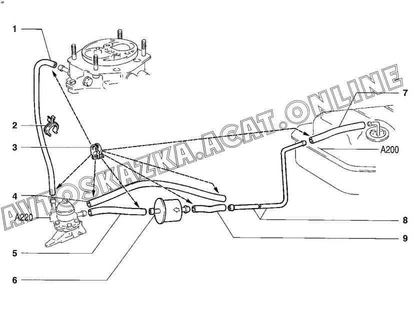 Замок капота 2104 схема