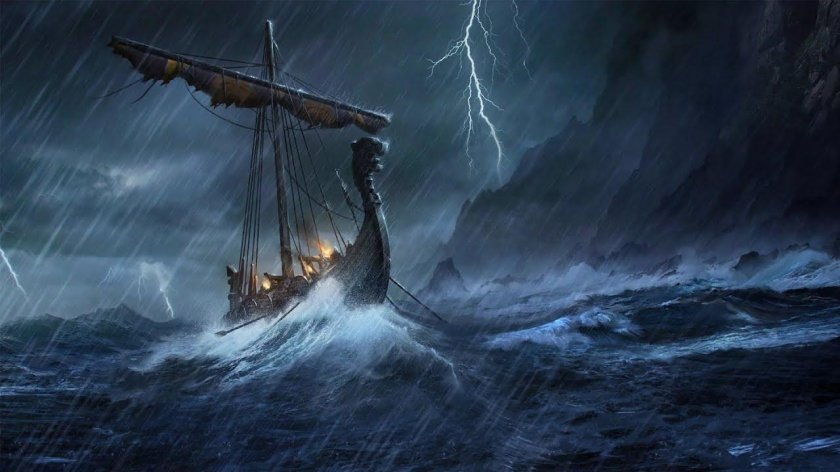 Корабль викингов Драккар