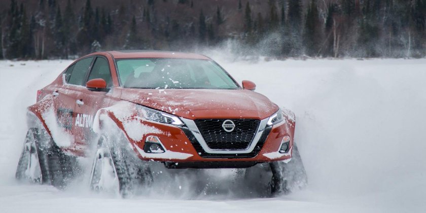 Ниссан в снегу