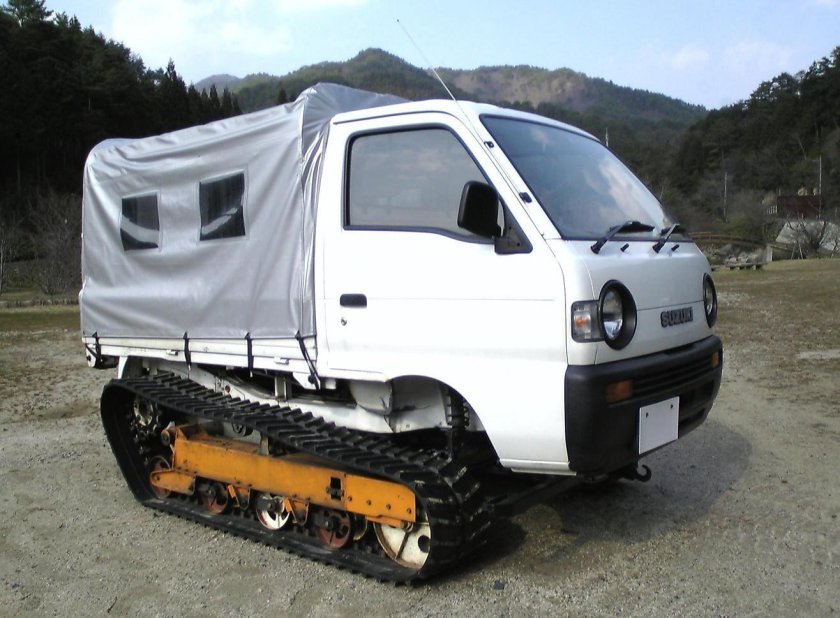 Suzuki carry 4wd на гусеницах