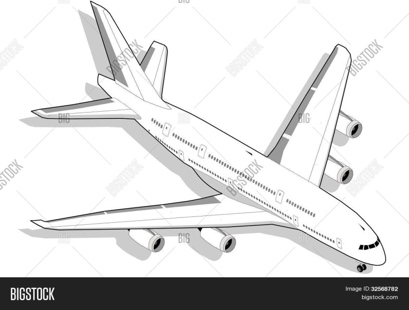 Аэробус раскраска
