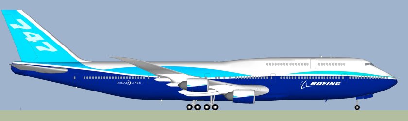 Нарисовать самолет Боинг 747