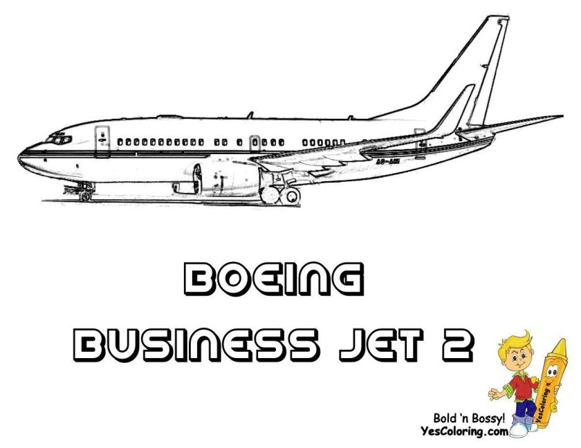 Разукрашка Боинг