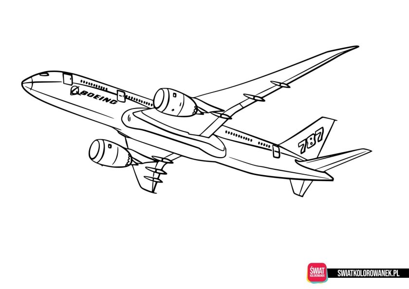 Боинг 787 Дримлайнер раскраска