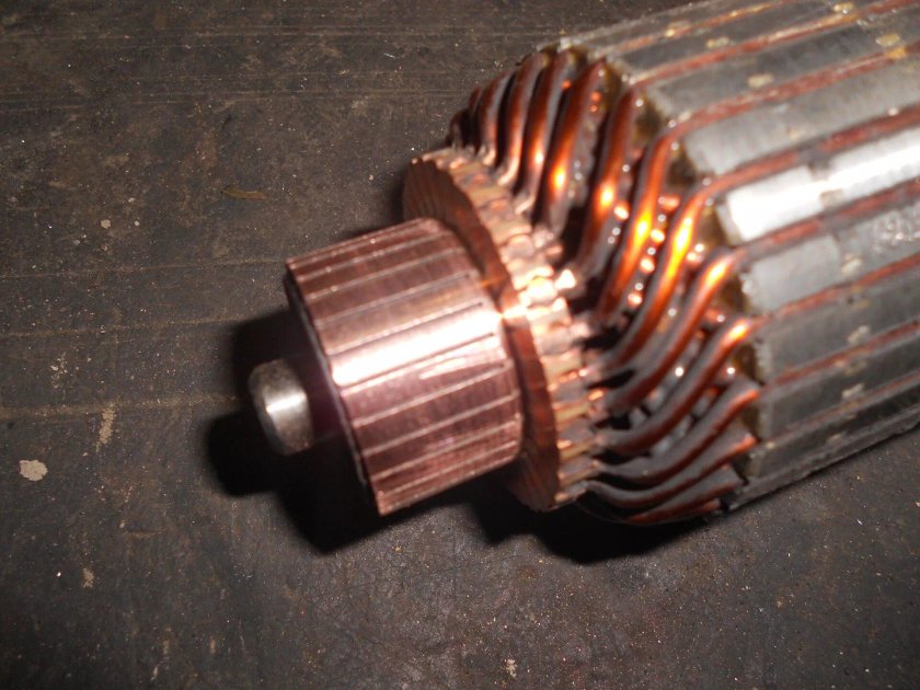 Шлифовка коллектора электродвигателя